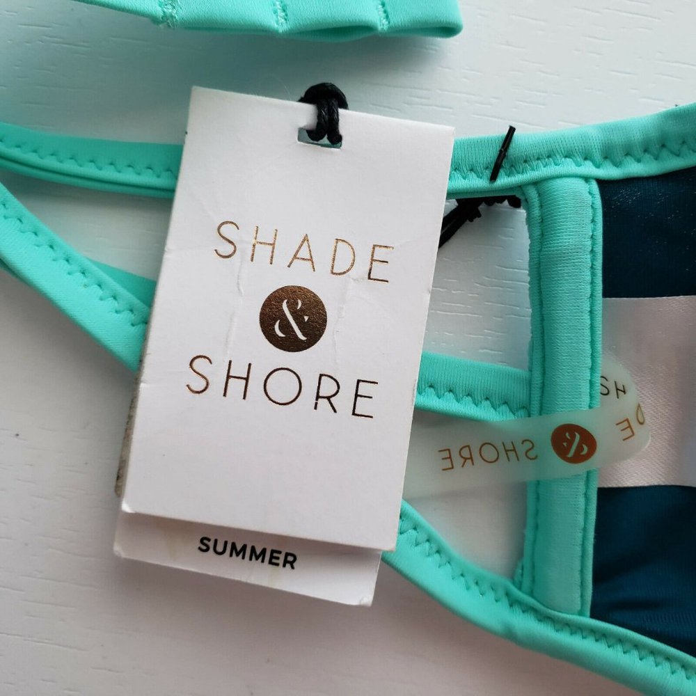 Shade & Shore NWT Sea Breeze Aqua Bikini Top 38C - Picture 8 of 8